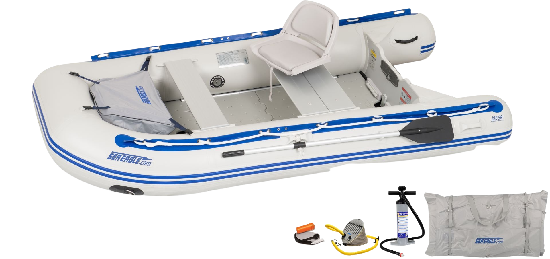 Sea Eagle 106SR 10'6" Sport Runabout Inflatable Boat Swivel Seat Package (New)