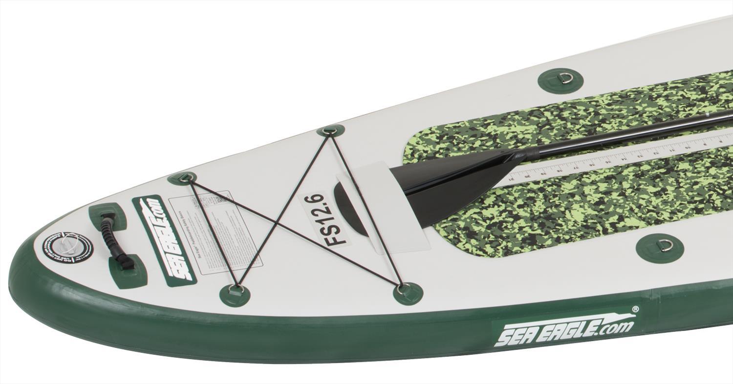 Sea Eagle FishSUP 126 Inflatable Fishing Stand Up Paddle Board Start Up Package (New)