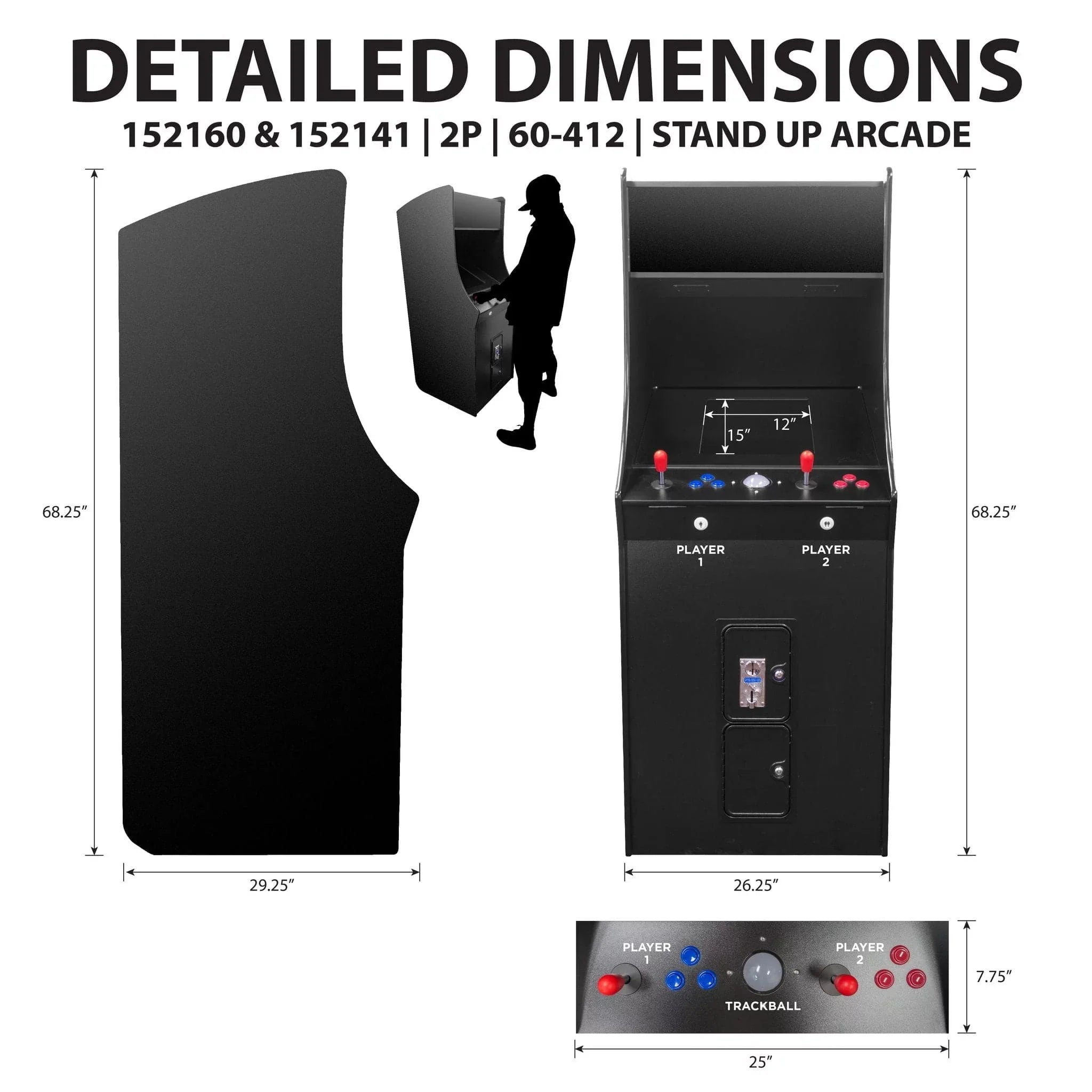 Creative Arcades 2-Player Retro Arcade Machine
