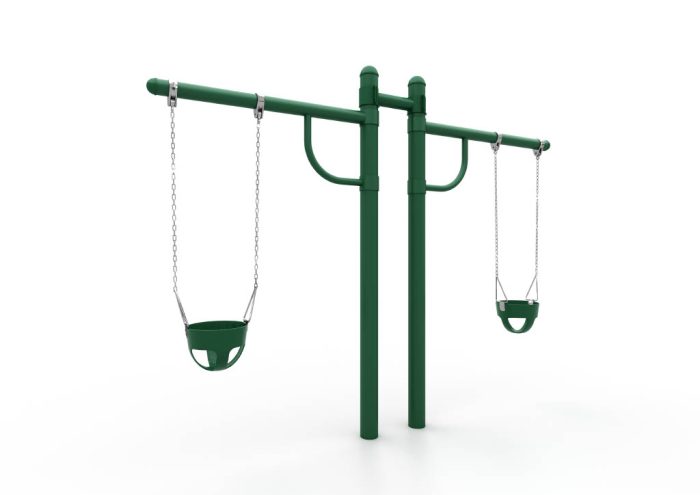 World Klass Play 5" Single Post Bucket Swing - Kids Playground