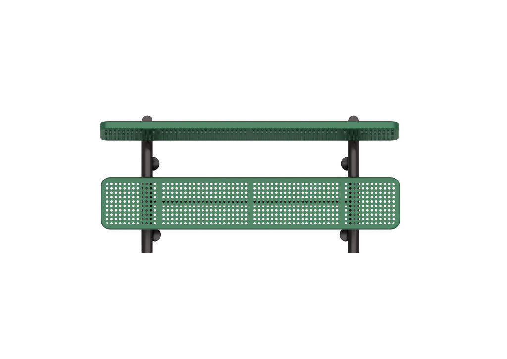 World Klass Play 6' Bench with Back - Perforated Pattern