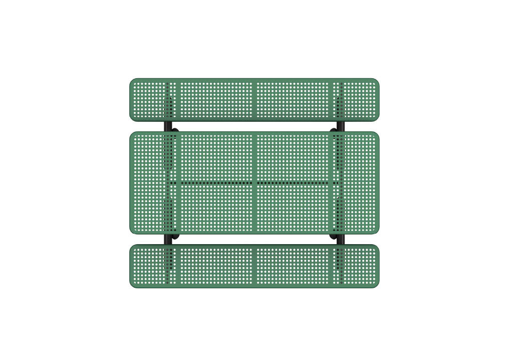 World Klass Play 6' Rectangular Picnic Table Perforated Pattern
