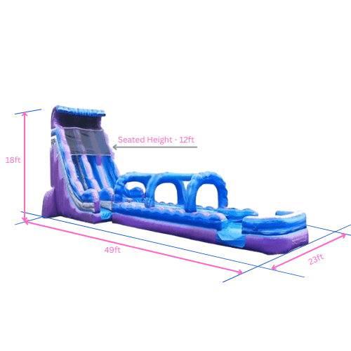 Bounce Horizon 18ft Violet Tsunami Water Slide with Slip & Slide
