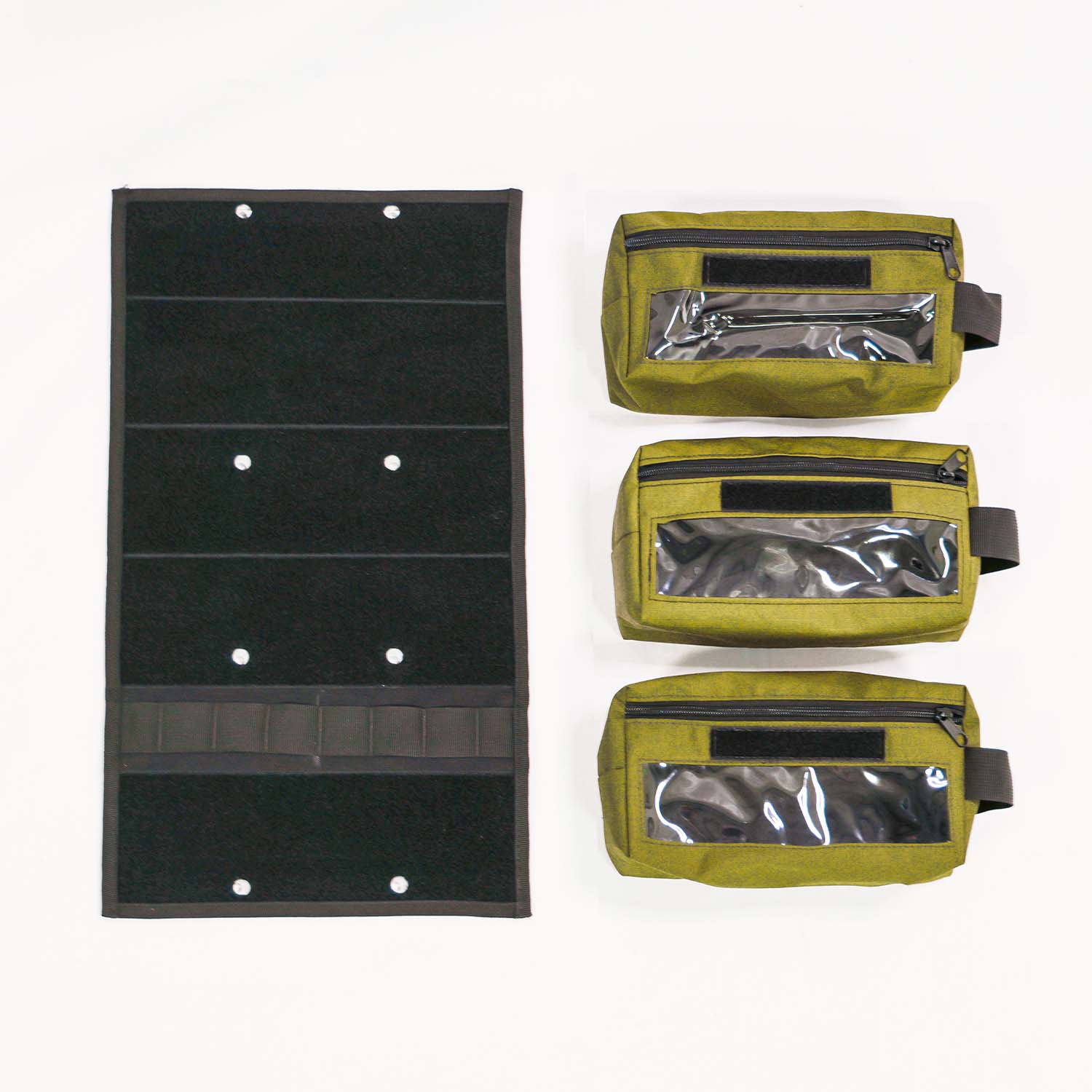 23Zero Up-Cycled 90L Organizing Kit Panel + Three Pouches (Fits 90L Lid)