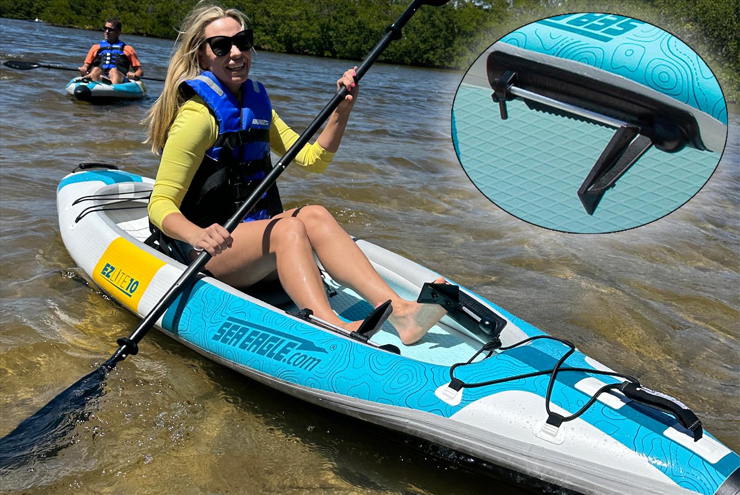 Sea Eagle EZLite10 10' Inflatable Kayak Pro Carbon Package (New)