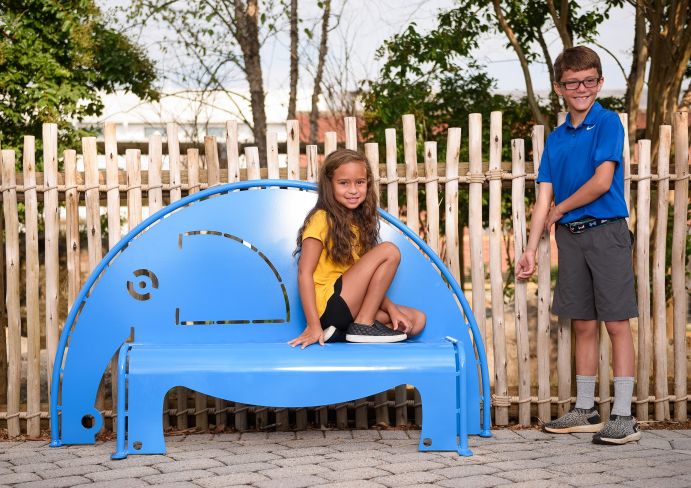 UltraSite 4' Elephant Bench With Perforated Seat