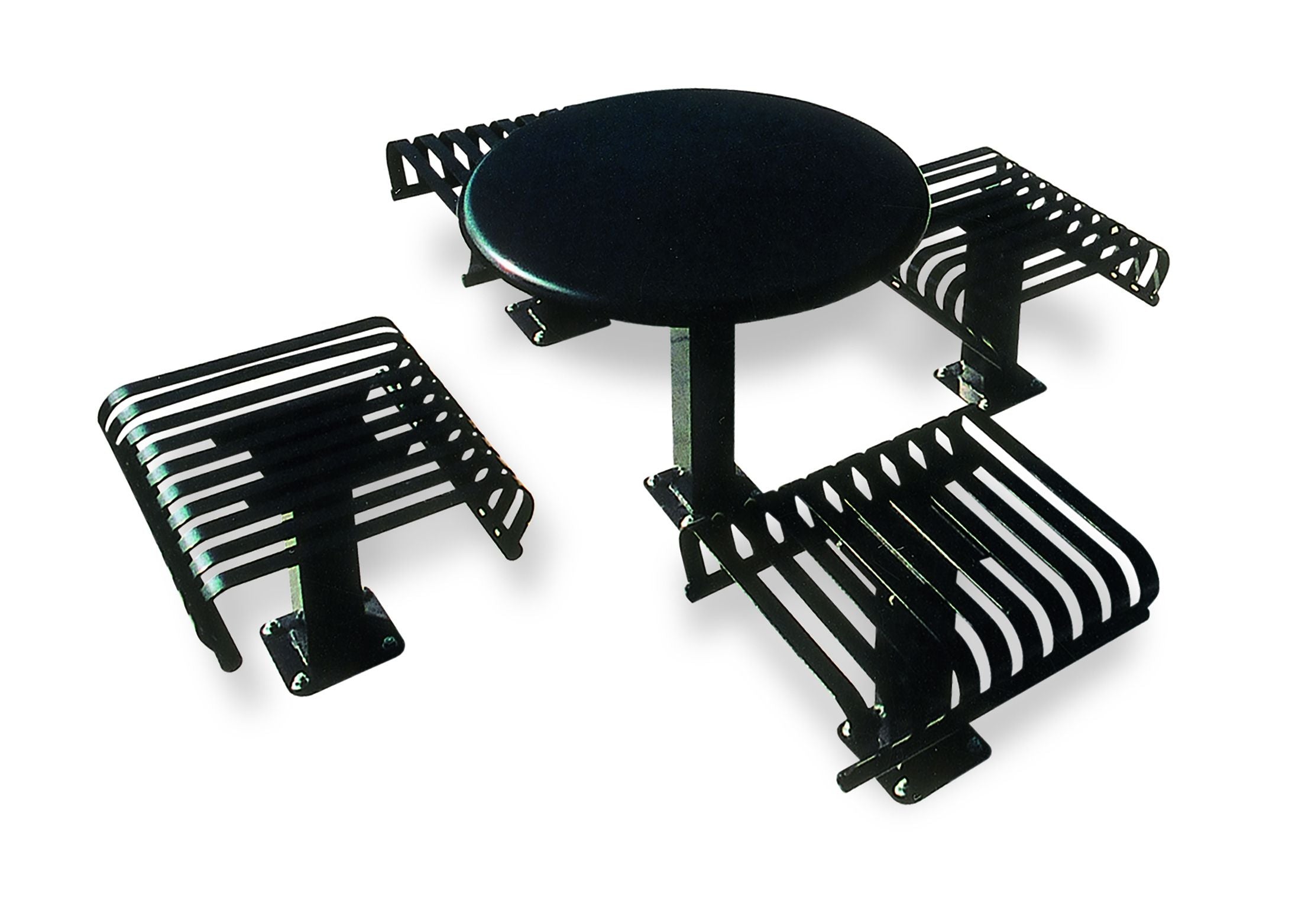 UltraSite 36' Hamilton 3 Seat Solid Top Table, Surface Mount