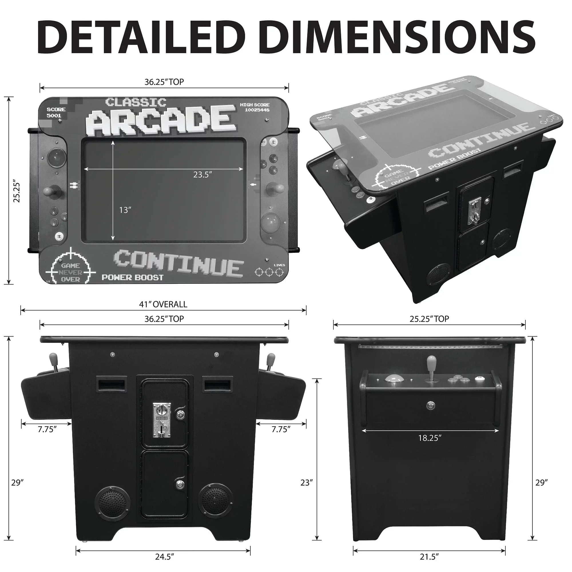 Creative Arcades 2-Player Cocktail Arcade Machine
