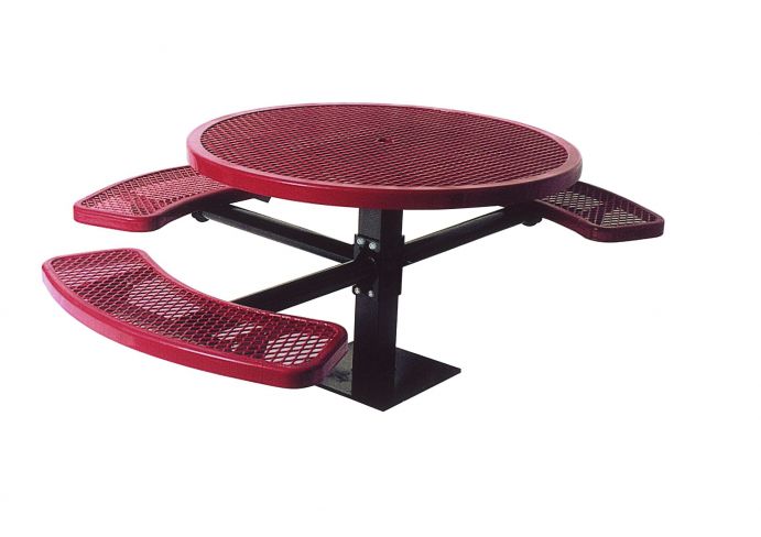 UltraSite 46" Round Single Pedestal Table, Inground