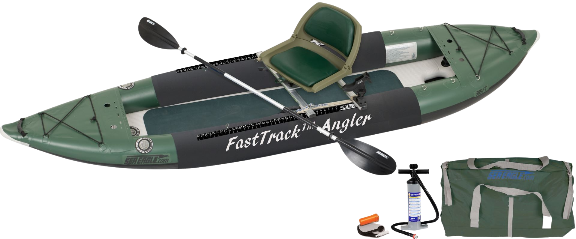Sea Eagle 385FTA FastTrack Swivel Seat Fishing Rig Kayak Package (New)