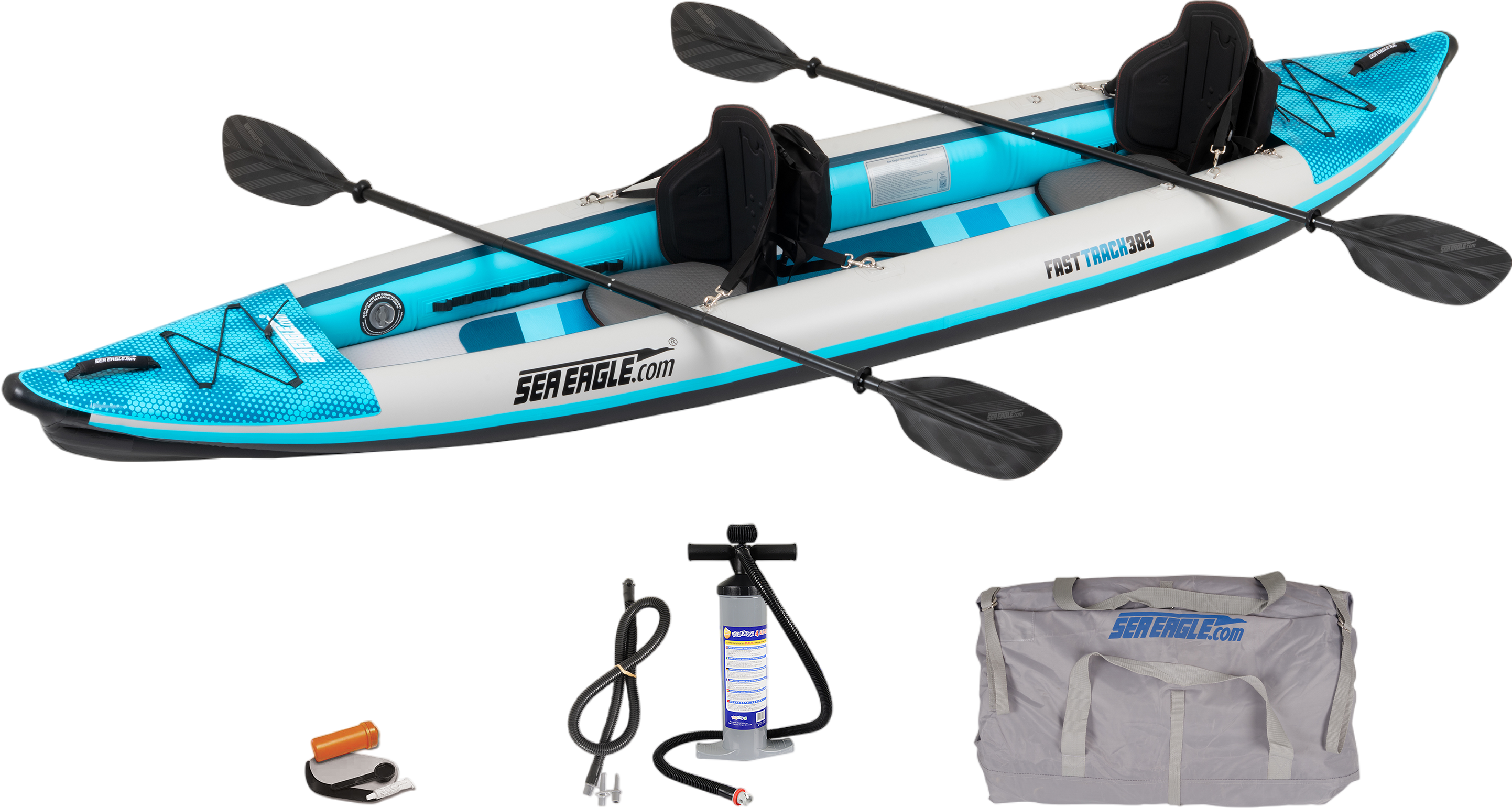 Sea Eagle 385FT FastTrack V-Bottom Inflatable Kayak Pro Package (New)