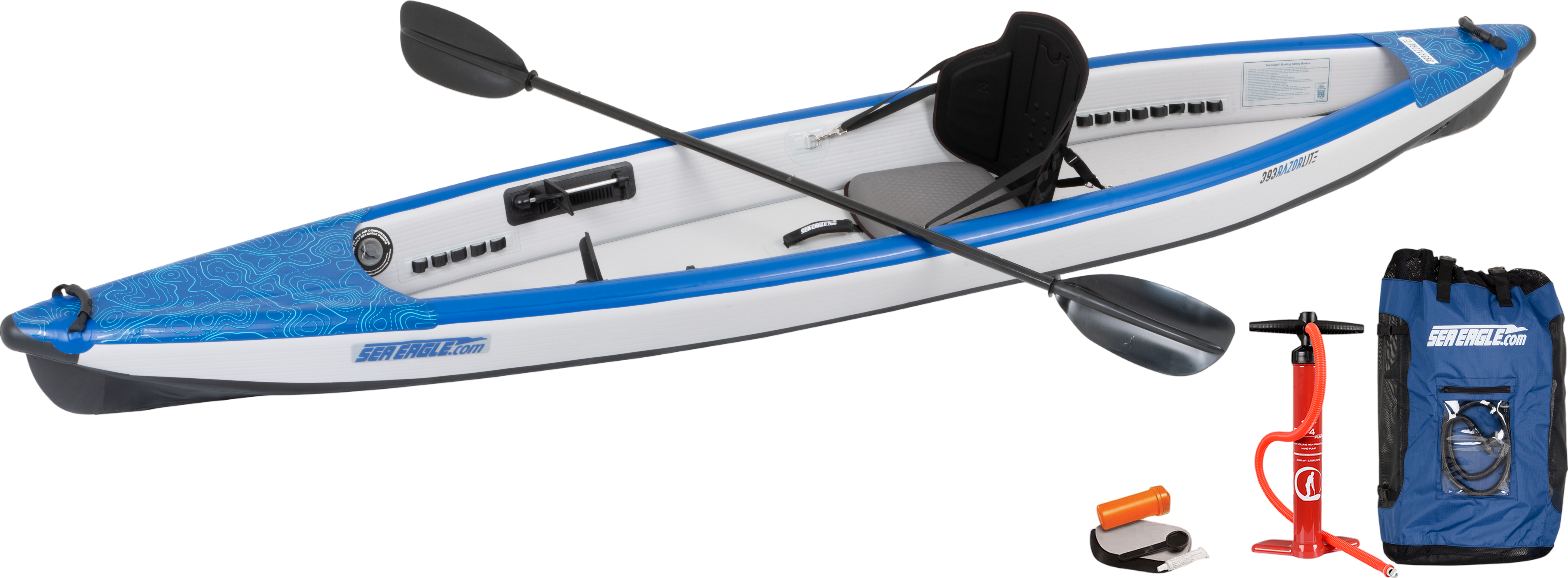 Sea Eagle Razorlite 393RL Inflatable Kayak Pro Carbon Solo Package (New)