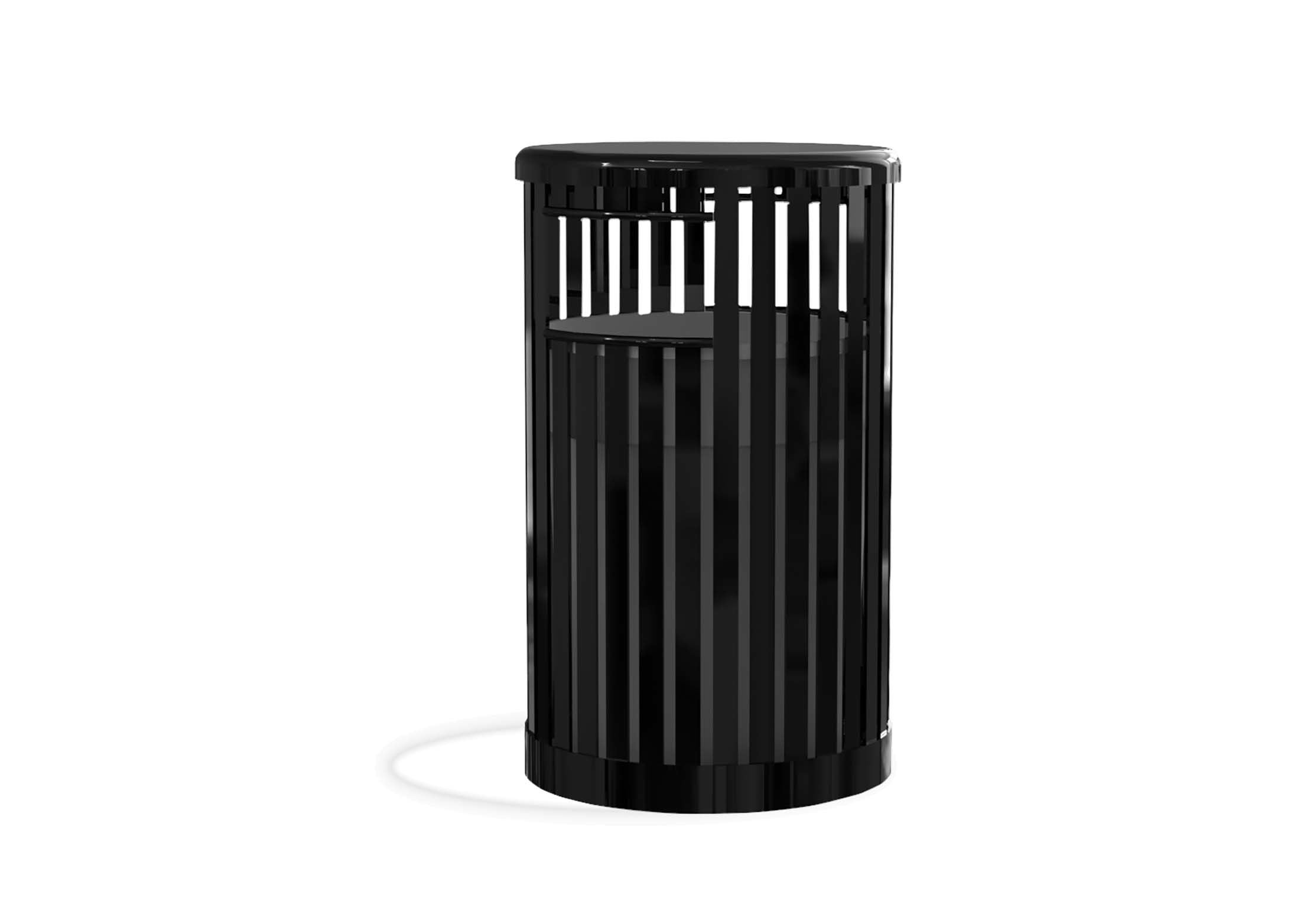 UltraSite 36 Gallon Kensington Receptacle Solid Lid & Plastic Liner