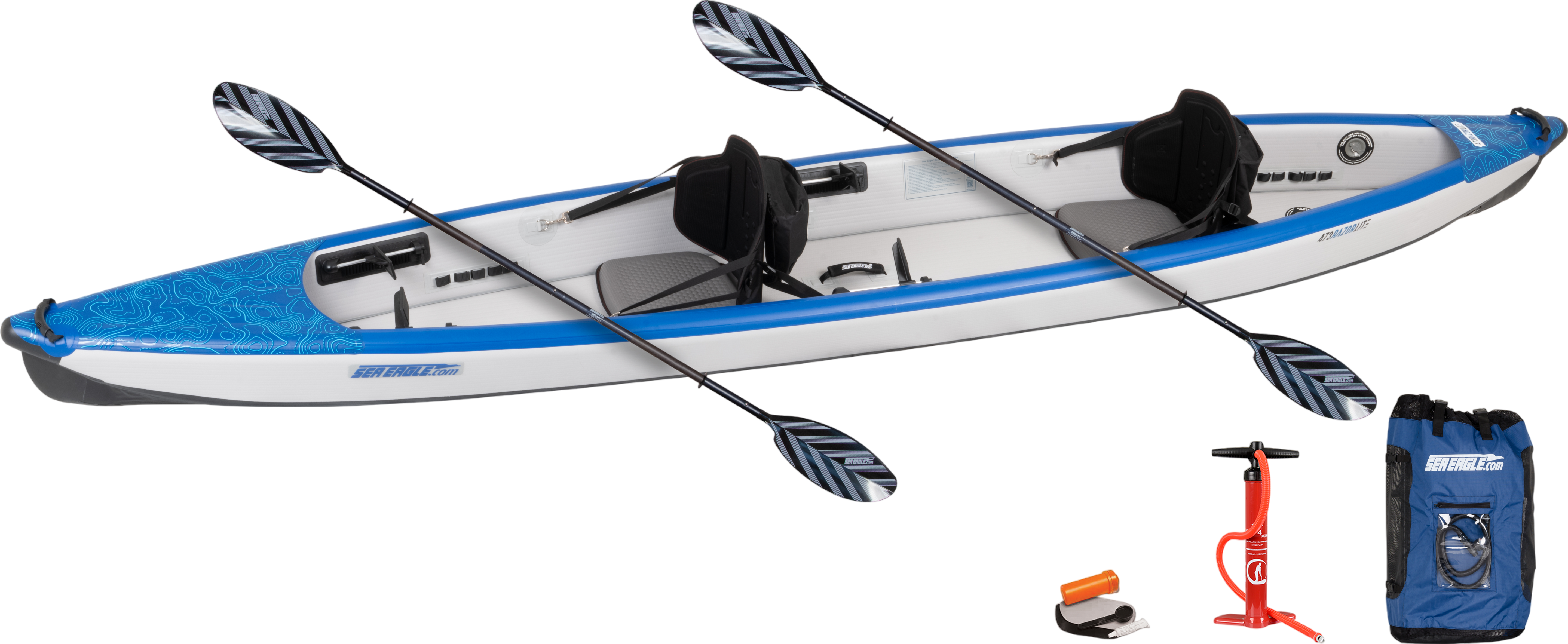 Sea Eagle RazorLite 473RL Inflatable Kayak Pro Tandem Package (New)