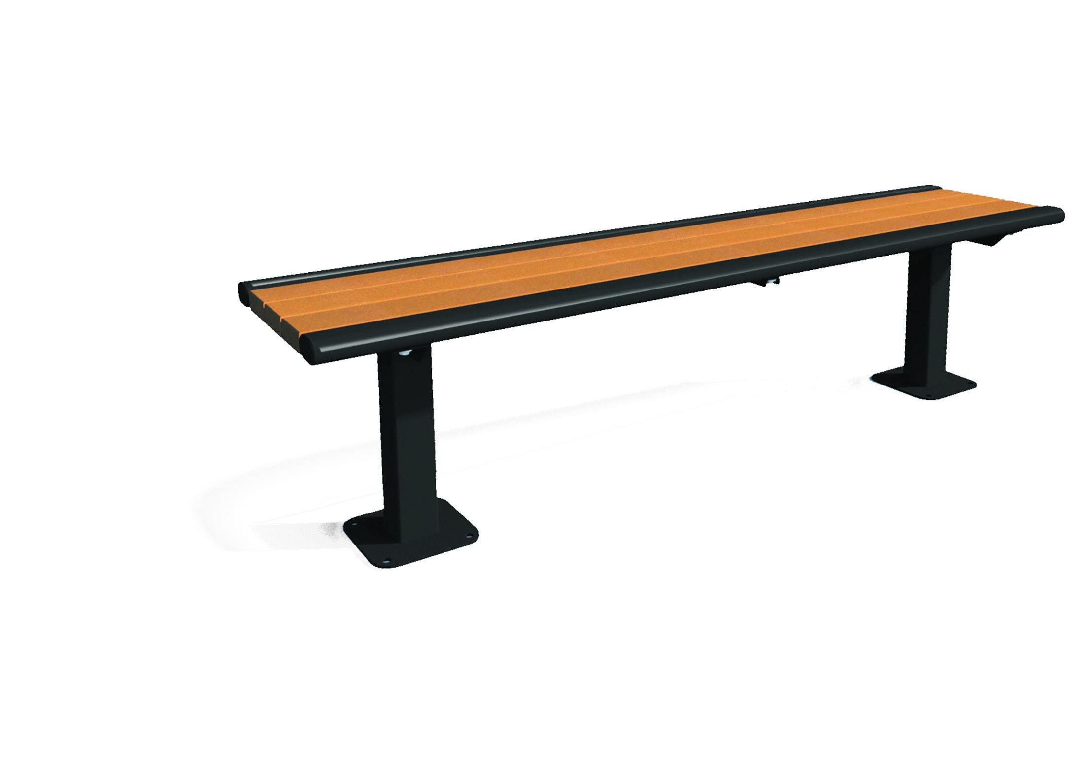 UltraSite 6' Richmond Recycled Bench without Back, Surface Mount