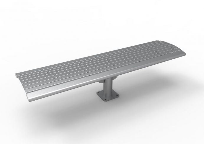 UltraSite 6' Phoenix Cantilever Horizontal Steel Slat Bench