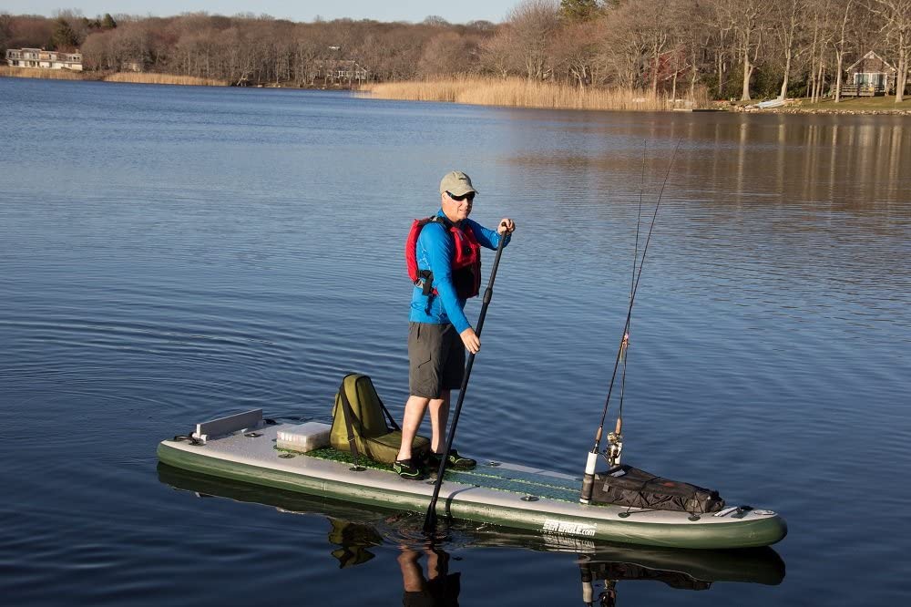 Sea Eagle FishSUP 126 Inflatable Fishing Stand Up Paddle Board Start Up Package (New)