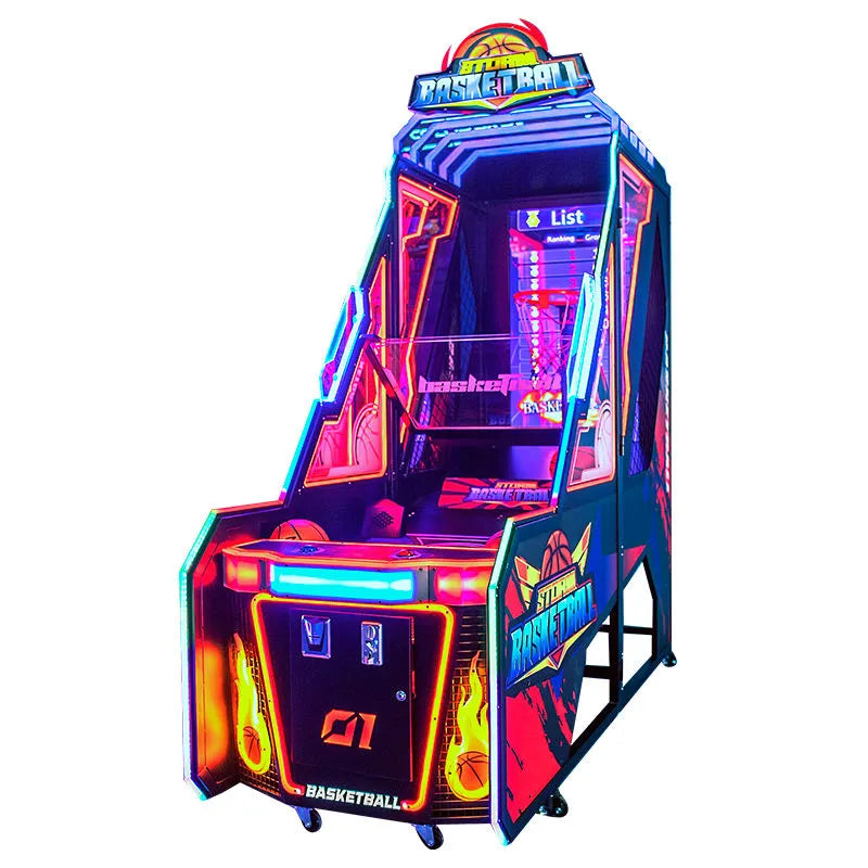 Creative Arcades Storm Basketball™ Digital Screen Shooting Arcade with Multi-Color Neon Lights