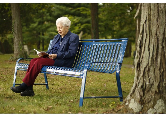 UltraSite 4' Oxford Bench with Back, Vertical Slat