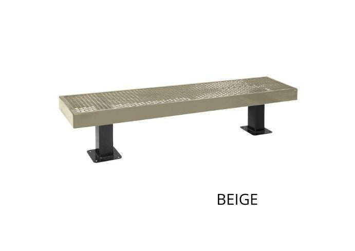 UltraSite 4' Mall Bench without Back, Wave