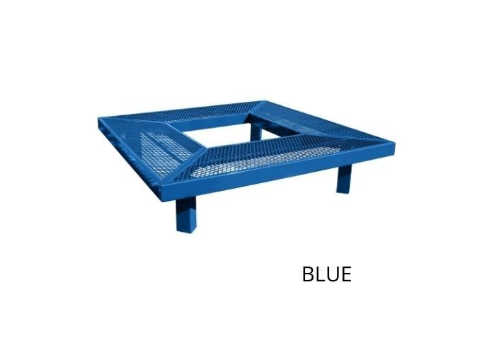 UltraSite 8' Geometric Mall Bench without Back, Perforated