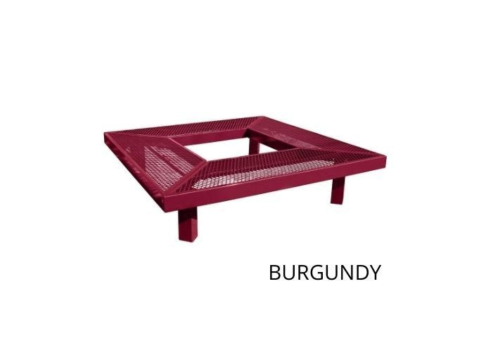 UltraSite 8' Geometric Mall Bench without Back, Perforated