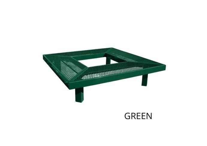 UltraSite 8' Geometric Mall Bench without Back, Perforated