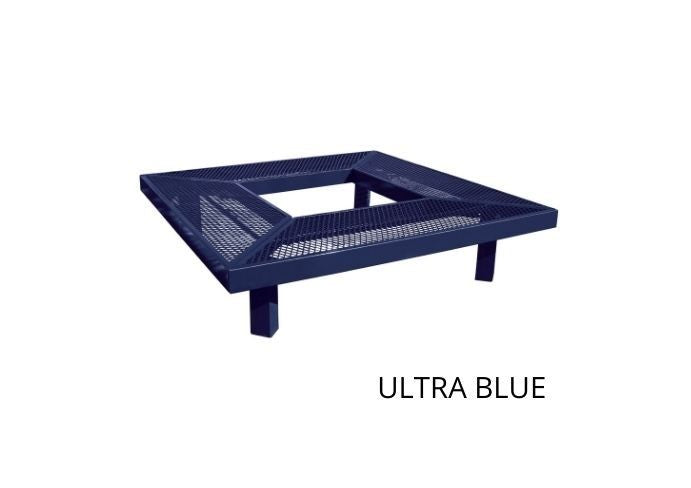 UltraSite 8' Geometric Mall Bench without Back, Perforated