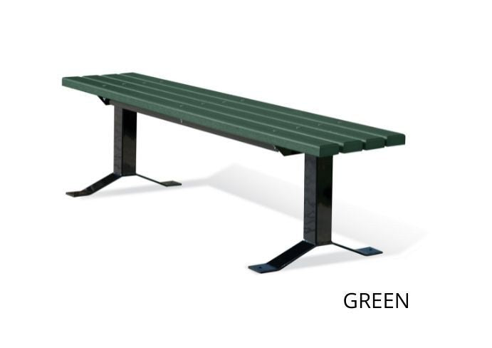 UltraSite 6' Recycled Bench without Back, 3 X 4 Planks