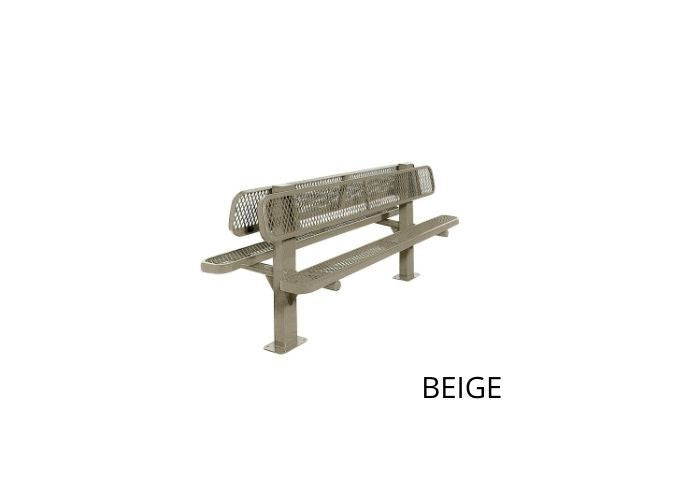 UltraSite 6' Double-Sided Bollard Style Bench, Diamond
