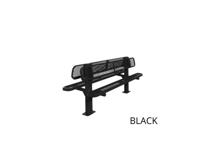 UltraSite 6' Double-Sided Bollard Style Bench, Diamond