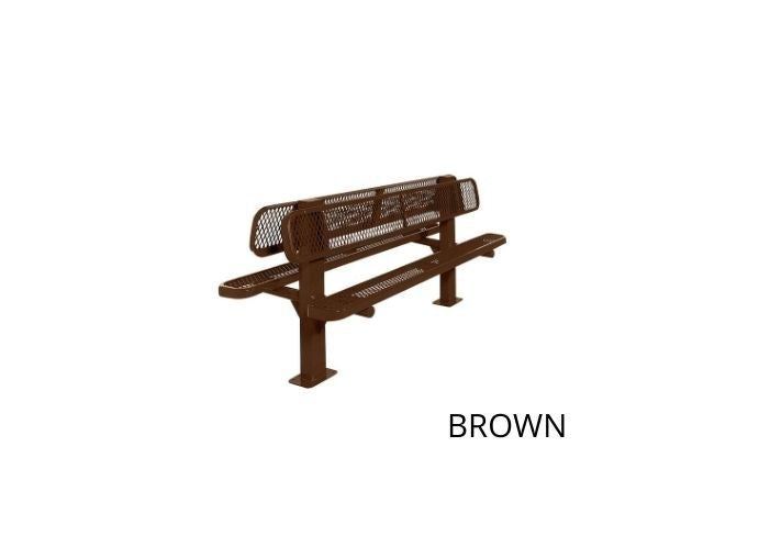 UltraSite 6' Double-Sided Bollard Style Bench, Diamond