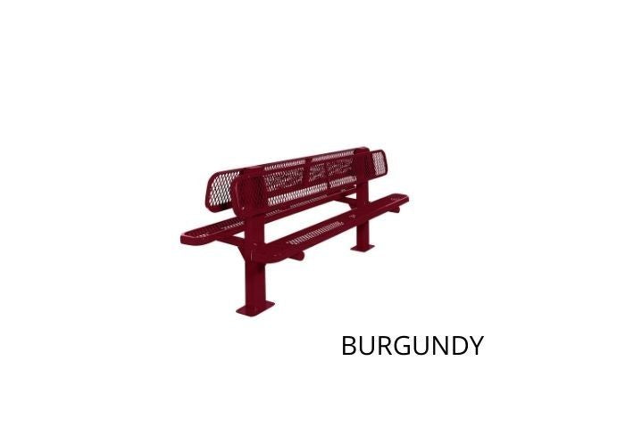 UltraSite 6' Double-Sided Bollard Style Bench, Diamond