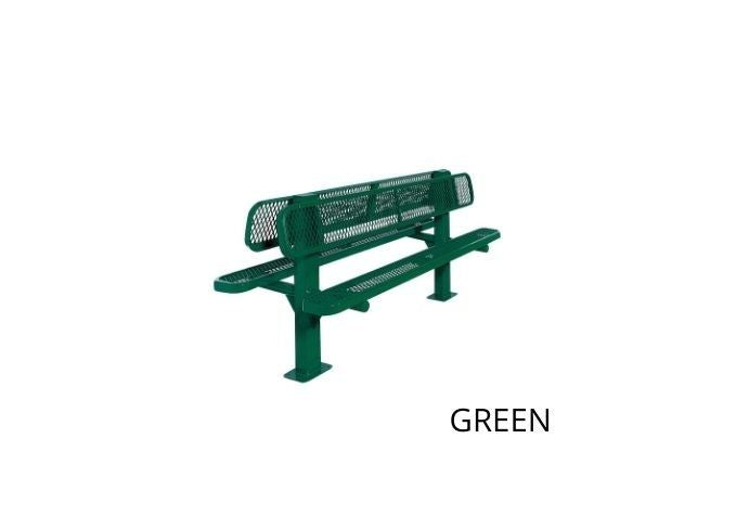 UltraSite 6' Double-Sided Bollard Style Bench, Diamond