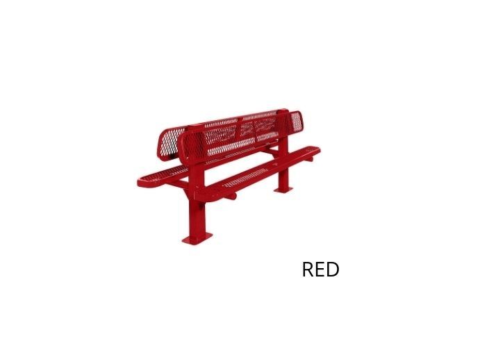UltraSite 6' Double-Sided Bollard Style Bench, Diamond