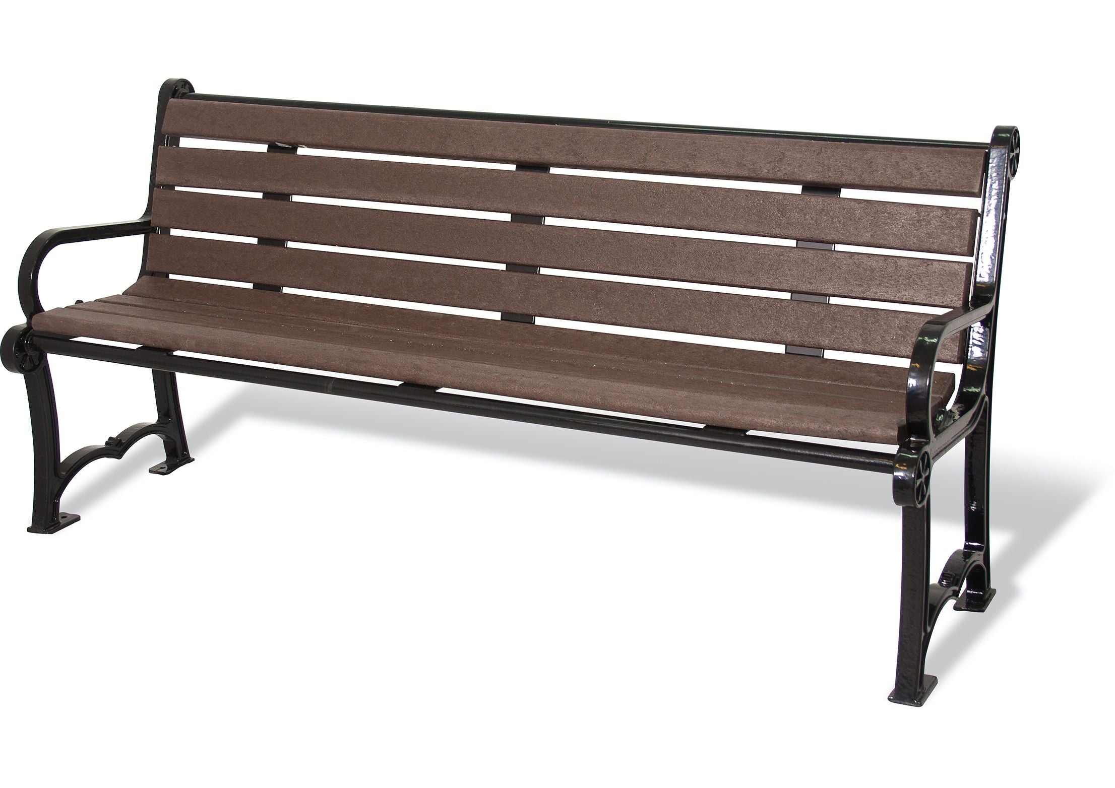 UltraSite 8' Charleston Recycled Bench with Back
