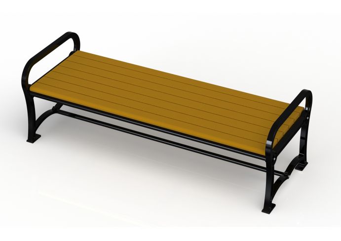 UltraSite 8' Charleston Recycled Bench without Back