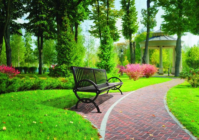 UltraSite 6' Durham Bench, With Back Vertical Slat