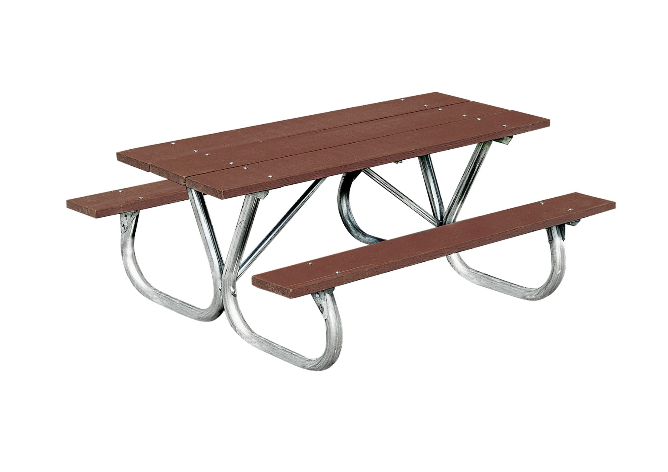 UltraSite 8' Natural Bolt-Thru Extra Heavy-Duty Table, Aluminum
