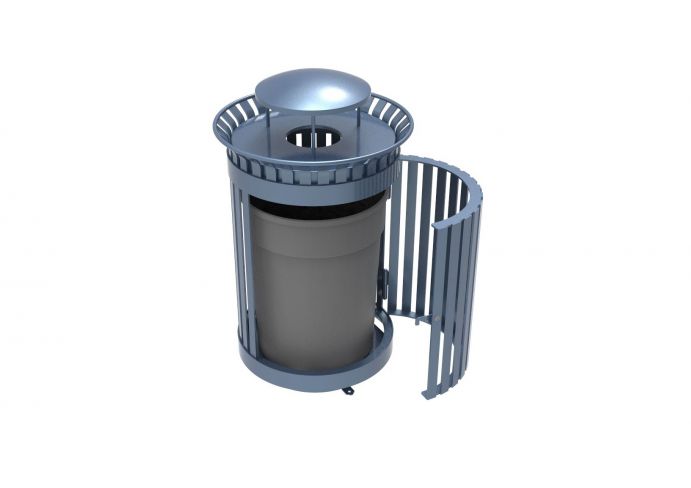 UltraSite 36 Gallon Classic Swing Door Receptacle Rain Bonnet Lid , Slat