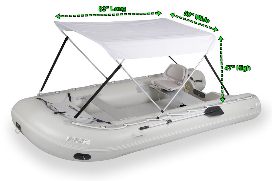 Sea Eagle FASTCAT14 Catamaran Inflatable Boat Swivel Seat Canopy Package (New)