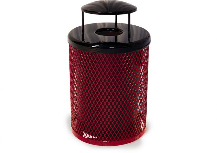 UltraSite 55 Metal Trash Receptacle, Slat