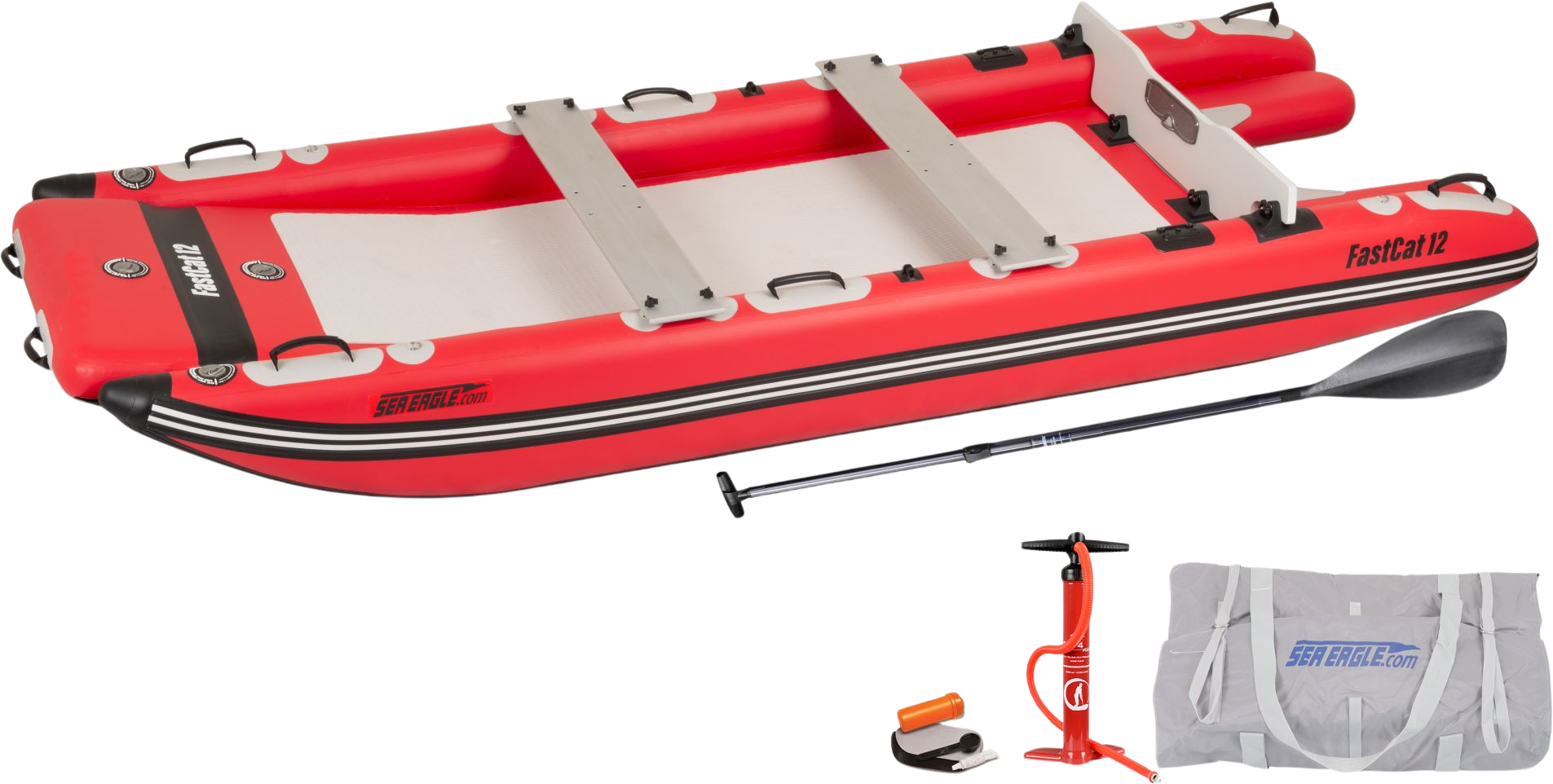 Sea Eagle FASTCAT12 Catamaran Inflatable Boat Deluxe Package (New)