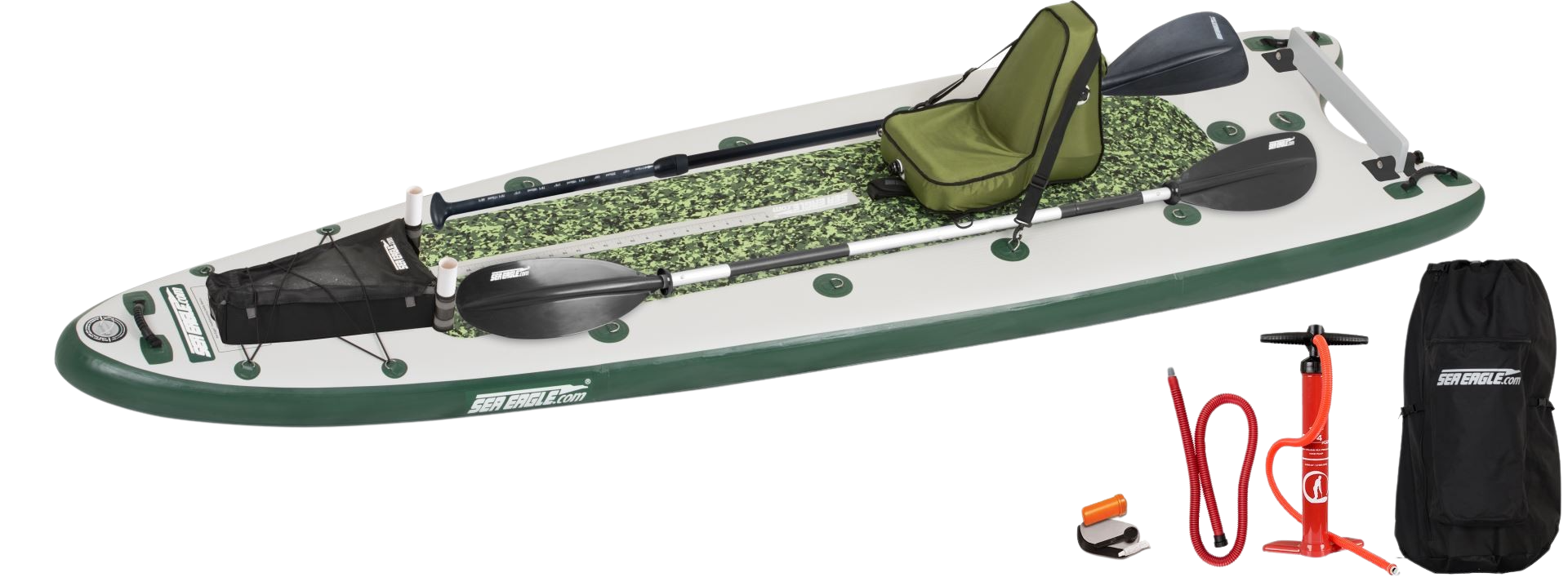 Sea Eagle FishSUP 126 Inflatable Fishing SUP Deluxe Package (New)