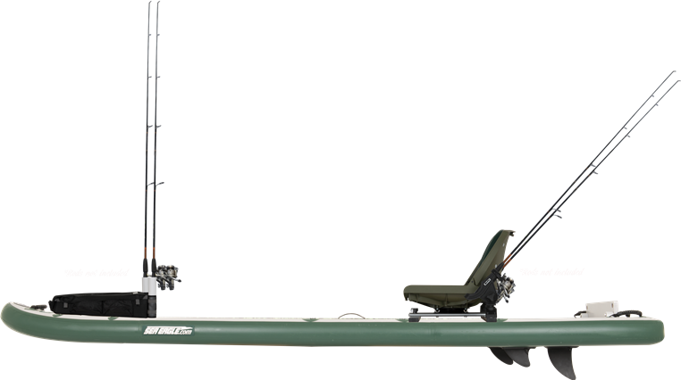Sea Eagle FishSUP 126 Inflatable Fishing SUP Swivel Seat Fishing Rig Package (New)