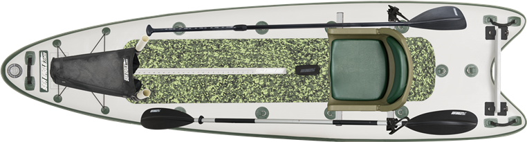 Sea Eagle FishSUP 126 Inflatable Fishing SUP Swivel Seat Fishing Rig Package (New)