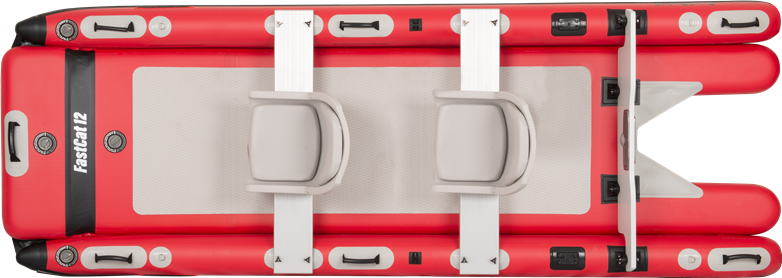Sea Eagle FASTCAT12 Catamaran Inflatable Boat Swivel Seat Canopy Package (New)