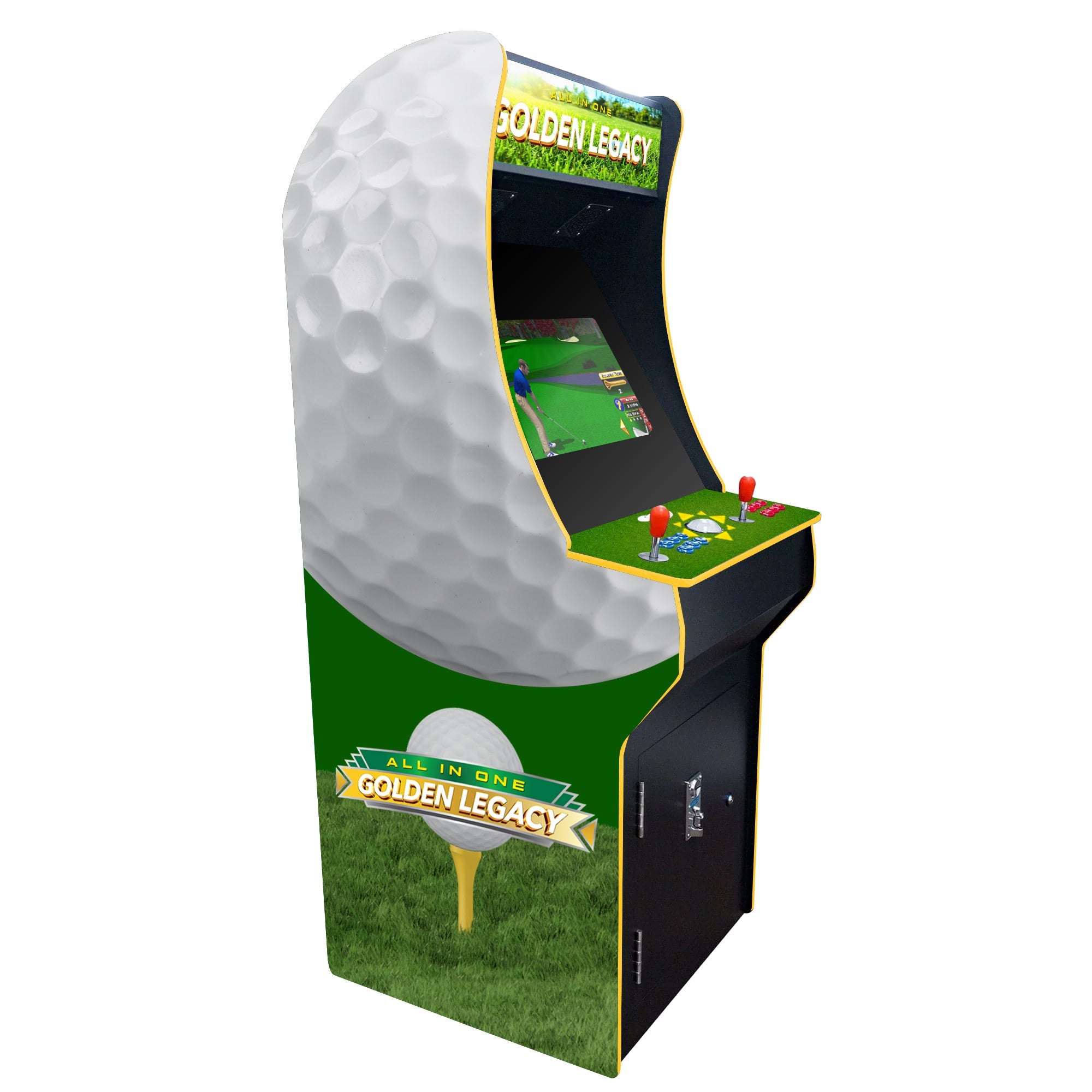 Creative Arcades Classic 22" Golf Arcade Game Machine - Golden Legacy Edition