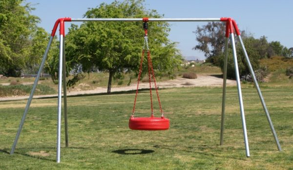 Jensen Swing H6T – Heavy 6′ High – Tire Swing – 1 Bay – Commercial / Residential