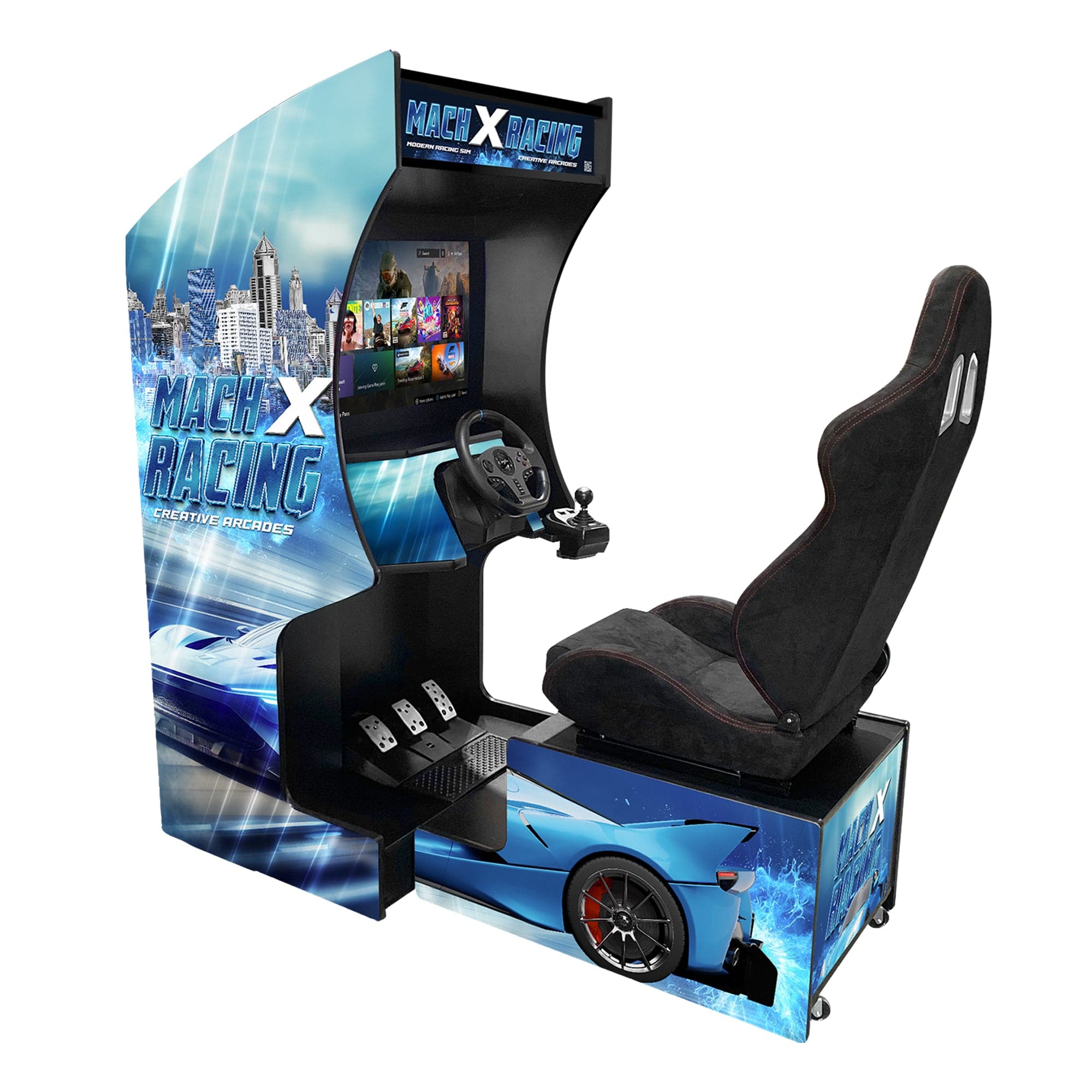 Creative Arcades Modern Racing Sim Machine (Wi-Fi Compatible)